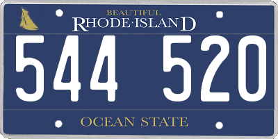 RI license plate 544520