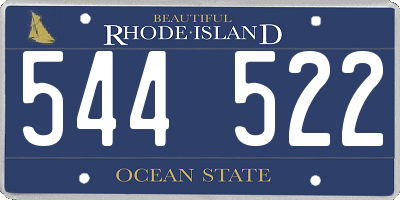 RI license plate 544522