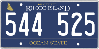 RI license plate 544525