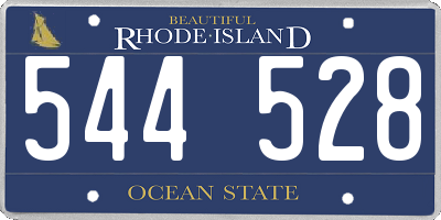 RI license plate 544528