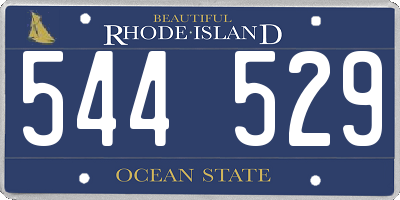 RI license plate 544529