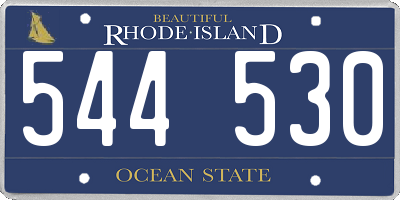 RI license plate 544530