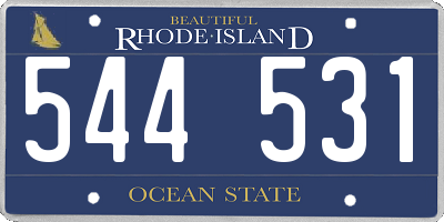 RI license plate 544531