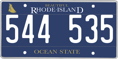 RI license plate 544535
