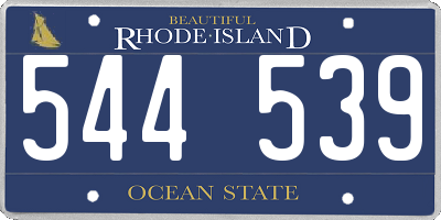 RI license plate 544539