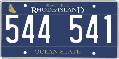 RI license plate 544541