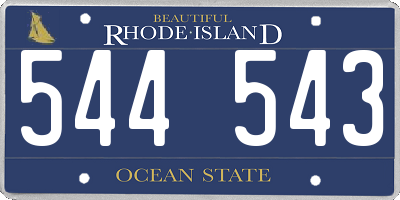 RI license plate 544543