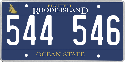 RI license plate 544546