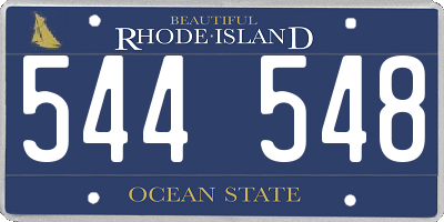 RI license plate 544548