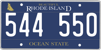 RI license plate 544550