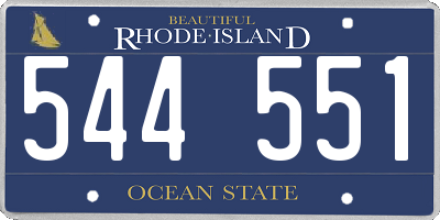 RI license plate 544551