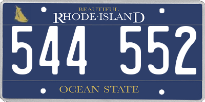 RI license plate 544552