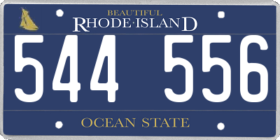 RI license plate 544556