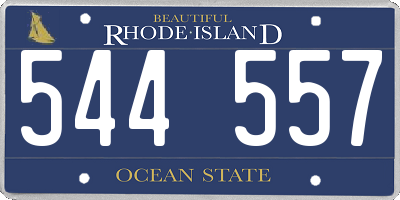 RI license plate 544557