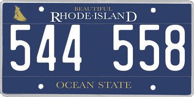 RI license plate 544558