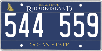 RI license plate 544559
