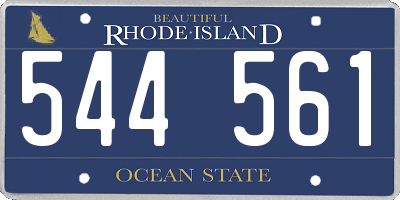 RI license plate 544561
