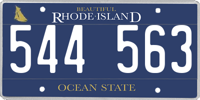 RI license plate 544563