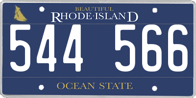 RI license plate 544566
