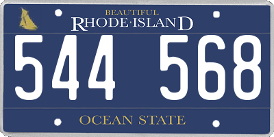 RI license plate 544568