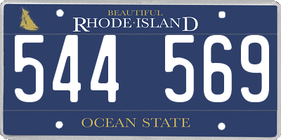 RI license plate 544569
