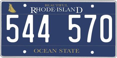 RI license plate 544570
