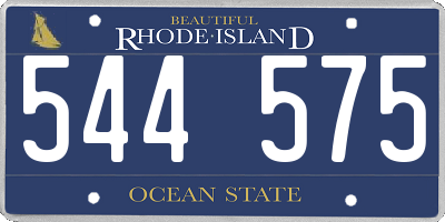RI license plate 544575