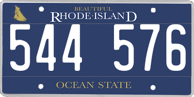RI license plate 544576