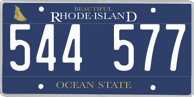 RI license plate 544577