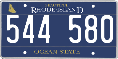 RI license plate 544580