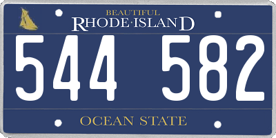 RI license plate 544582
