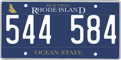 RI license plate 544584