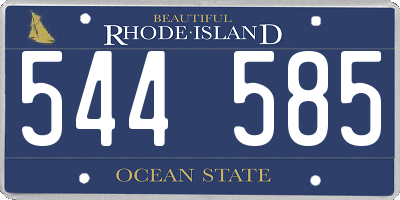 RI license plate 544585