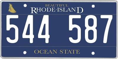RI license plate 544587