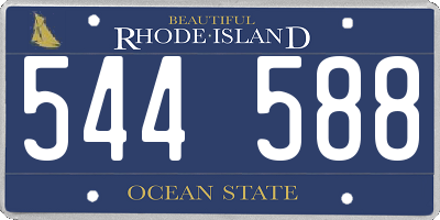 RI license plate 544588