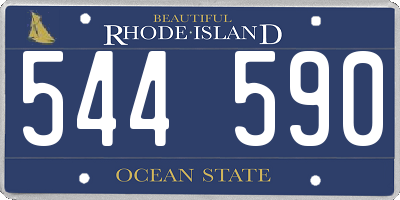 RI license plate 544590