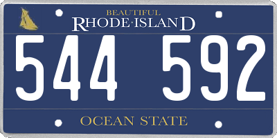 RI license plate 544592