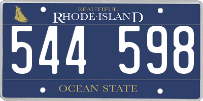 RI license plate 544598