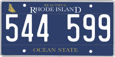 RI license plate 544599