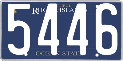 RI license plate 5446