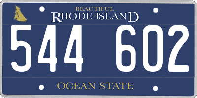 RI license plate 544602