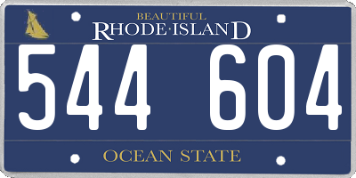 RI license plate 544604
