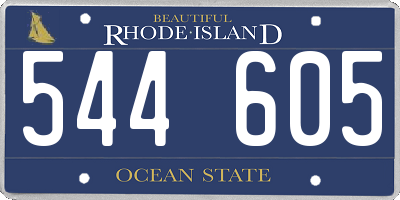 RI license plate 544605