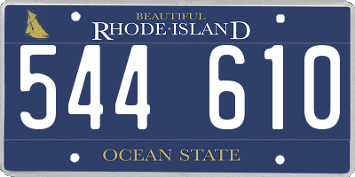 RI license plate 544610