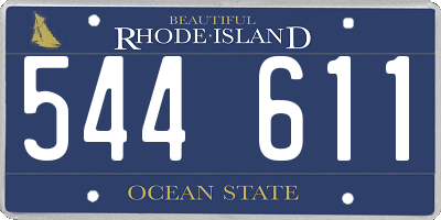RI license plate 544611
