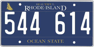 RI license plate 544614