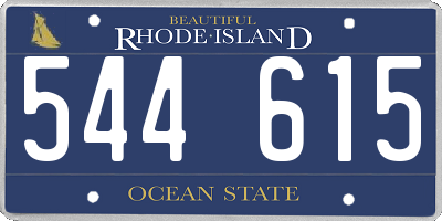 RI license plate 544615