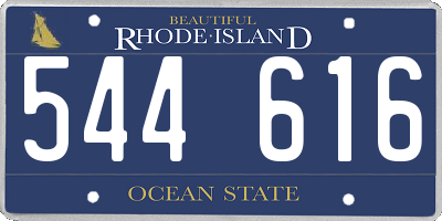 RI license plate 544616