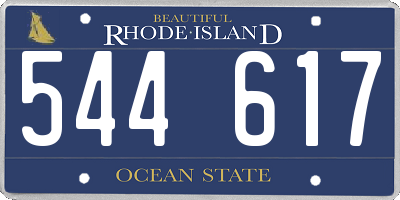 RI license plate 544617
