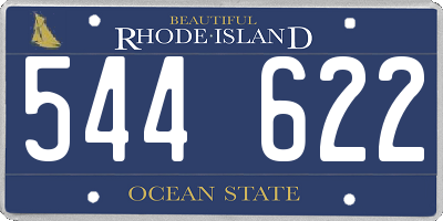 RI license plate 544622